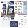 3D Velvet Cards A6 - Blue Pansies