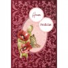 3D Velvet Cards A6 - Red Flowers