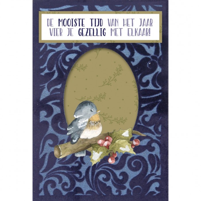 3D Velvet Cards A6 - The Nature of Christmas