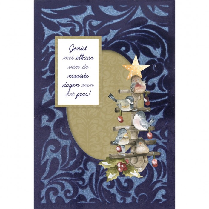 3D Velvet Cards A6 - The Nature of Christmas