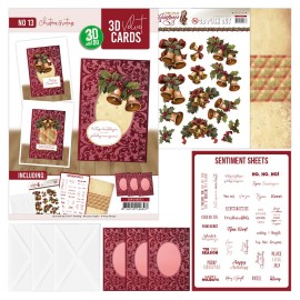 3D Velvet Cards A6 - Christmas Greetings