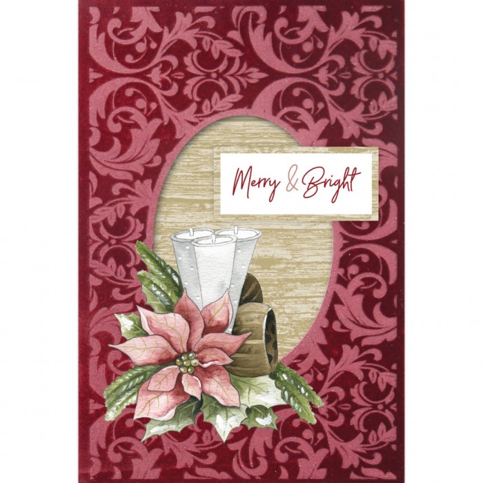 3D Velvet Cards A6 - Merry and Bright