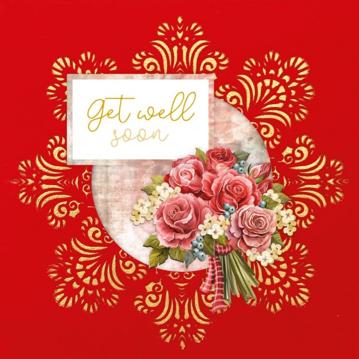3D Velvet Cards 4K - Rose Bouquet