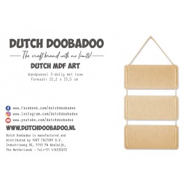 MDF - DDBD - Hanging panels 3 pcs incl rope