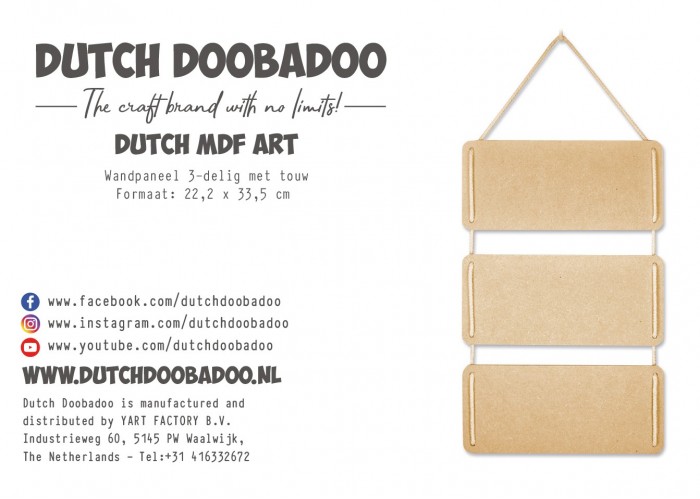 MDF - DDBD - Hanging panels 3 pcs incl rope