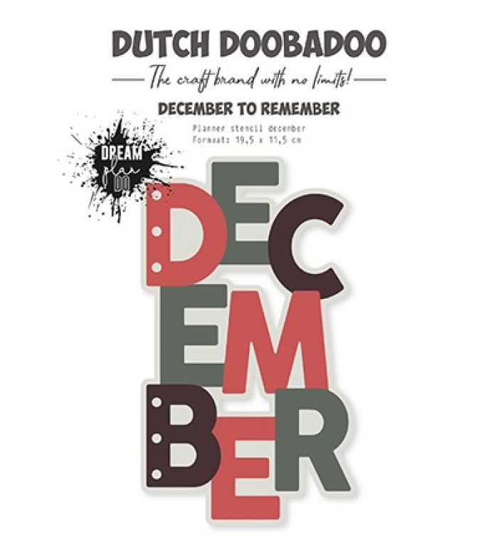 Planner stencil - DDBD - December - A5