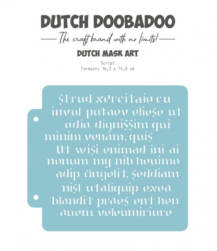 Dutch Mask Art - DDBD - Script 163x148
