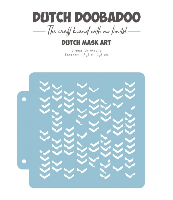 Dutch Mask - DDBD - Grunge Chrevrons 163x148 mm