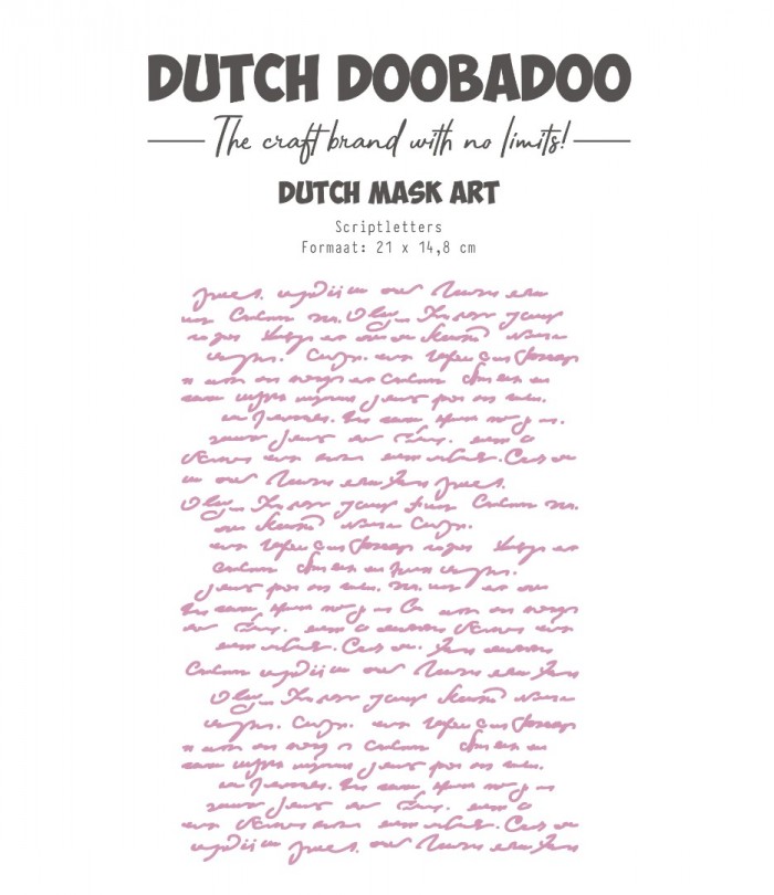 Dutch Mask art - DDBD - Script letters - A5