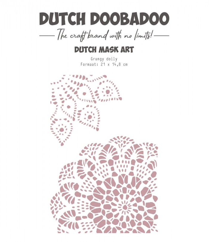 Dutch Mask art - DDBD - Grunge Doily - A5