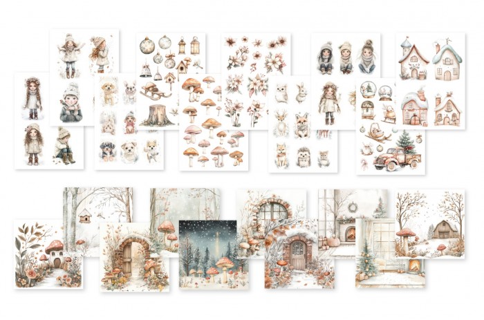 Collage Paperset - DDBD - Winter Wonderland