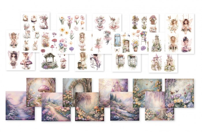Collage Paperset - DDBD - Woodland springs - A4