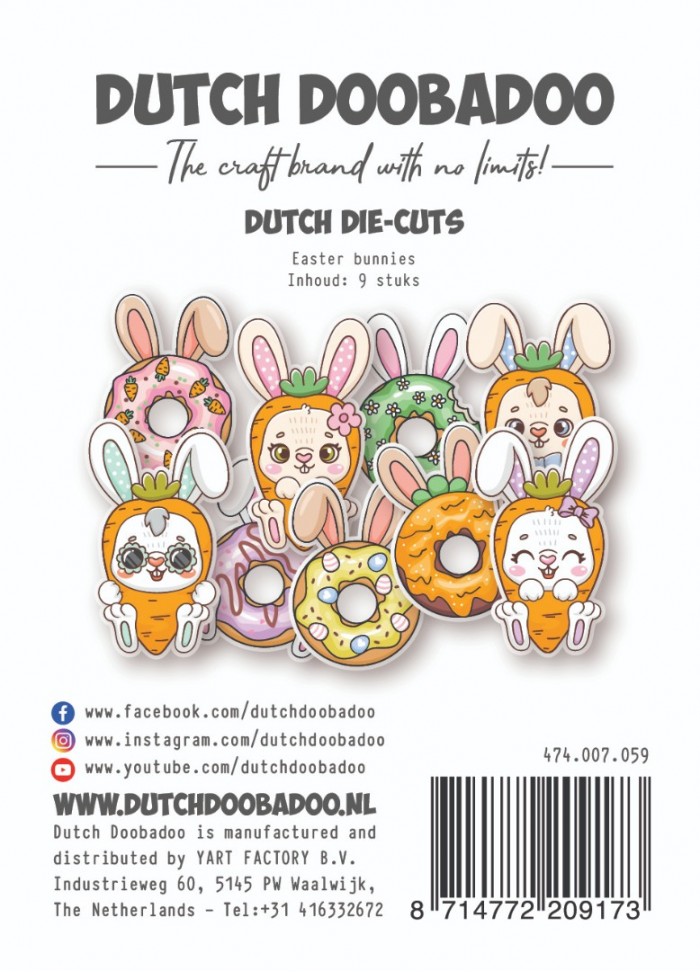 Die-cuts - DDBD - Easter Bunnies - 9 pcs