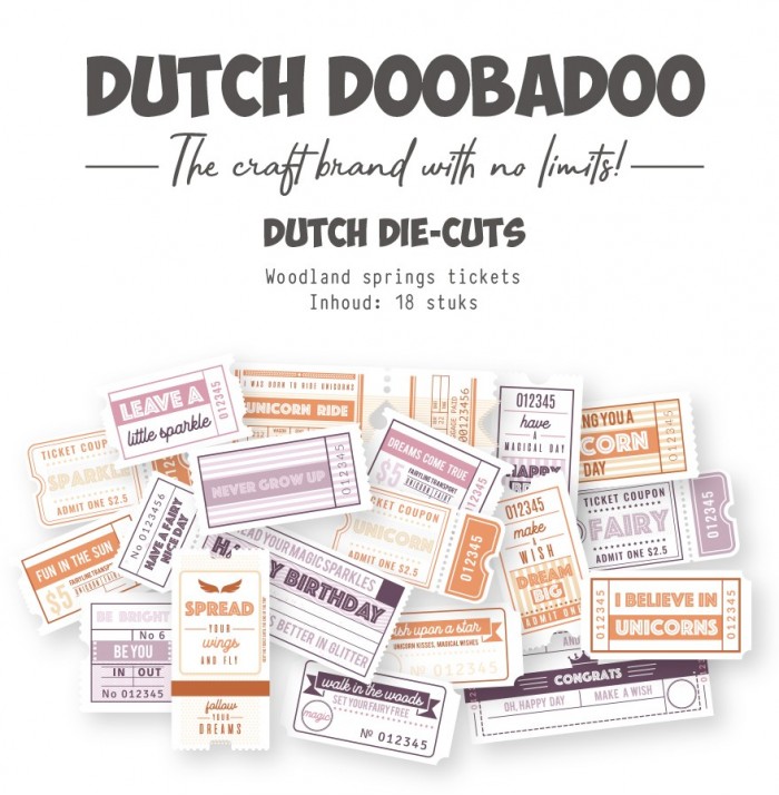 Die-cuts - DDBD - Tickets Woodland Springs - 18 stuks
