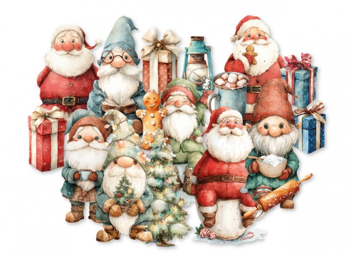 Collage Die-cuts - DDBD - Santa & Gnomes