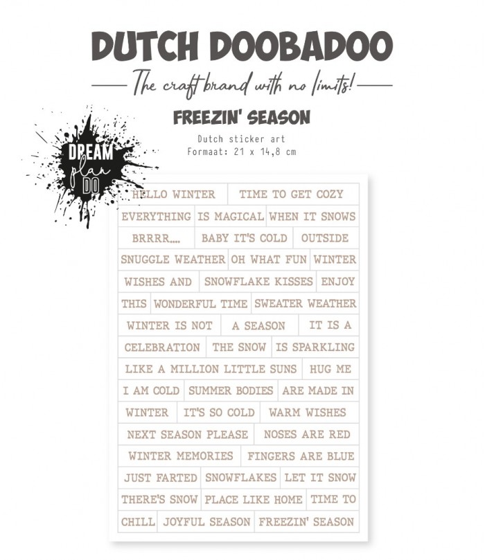 Dutch Sticker Art - DDBD - Freezin season - A5