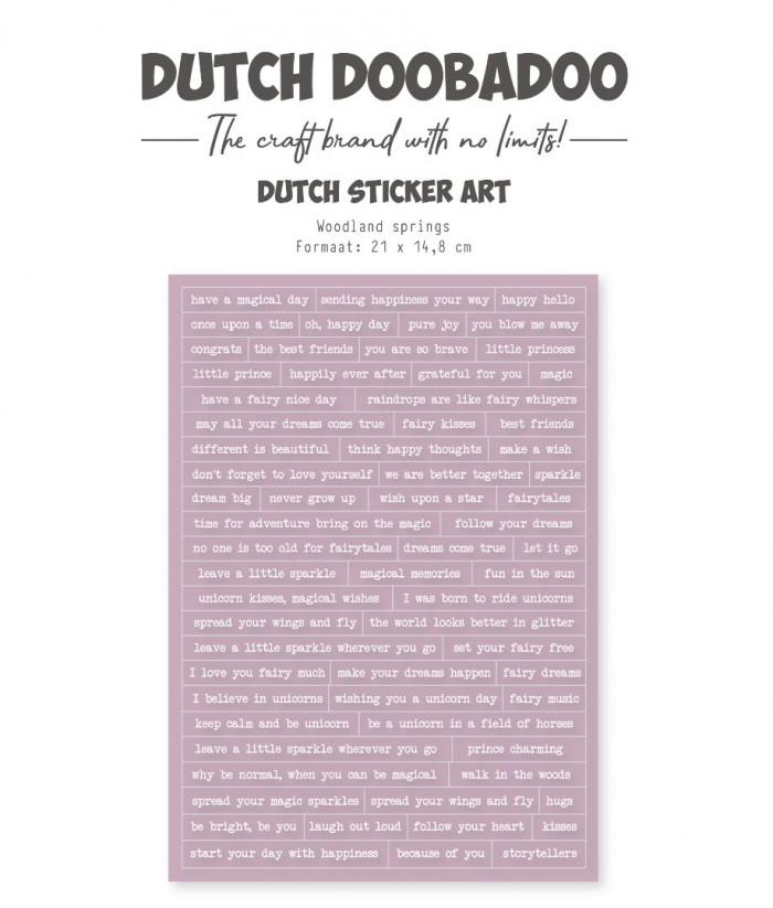 Dutch Sticker art -DDBD - Woodland Springs - A5