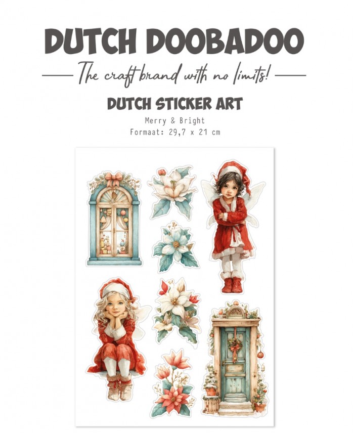 Transparante stickers - DDBD - Merry & Bright A4