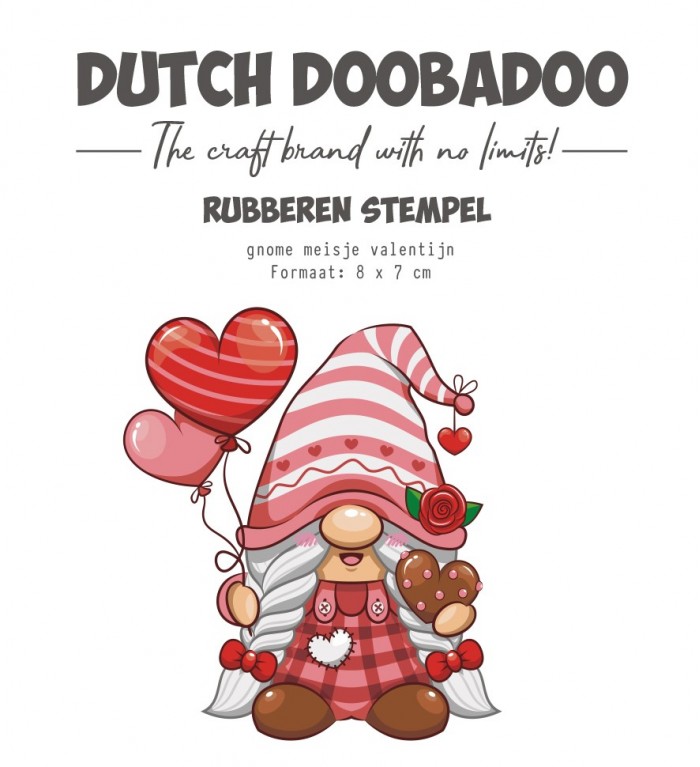 Rubber stamp - DDBD - Gnome Girl Love