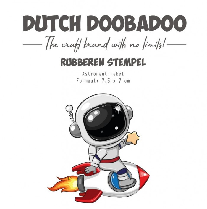 Rubber stamp - DDBD - Astronaut Raket