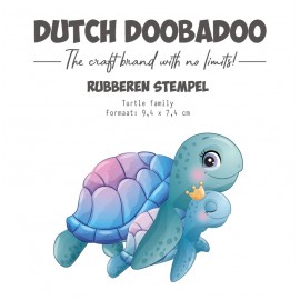 Rubber stamp - DDBD - Turtle Family