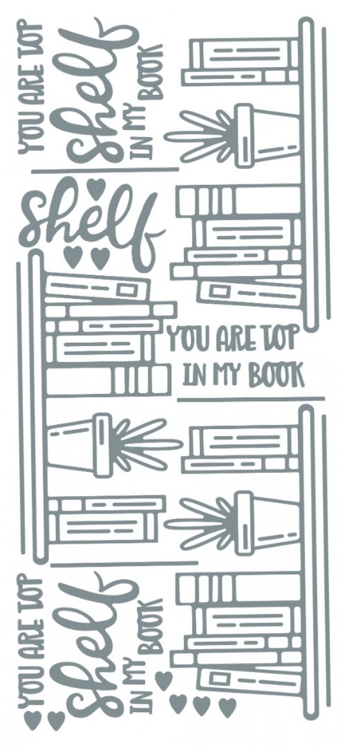 Sticker Top Shelf Silver(x10)