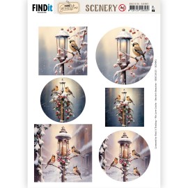 Scenery Push out - Berries Beauties - Winter Birds (Gratis vel HJ249)
