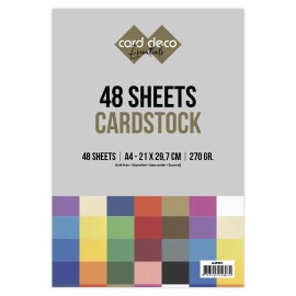Jumbo glad kartonpakket - Card Deco - A4 - 48 Sheets