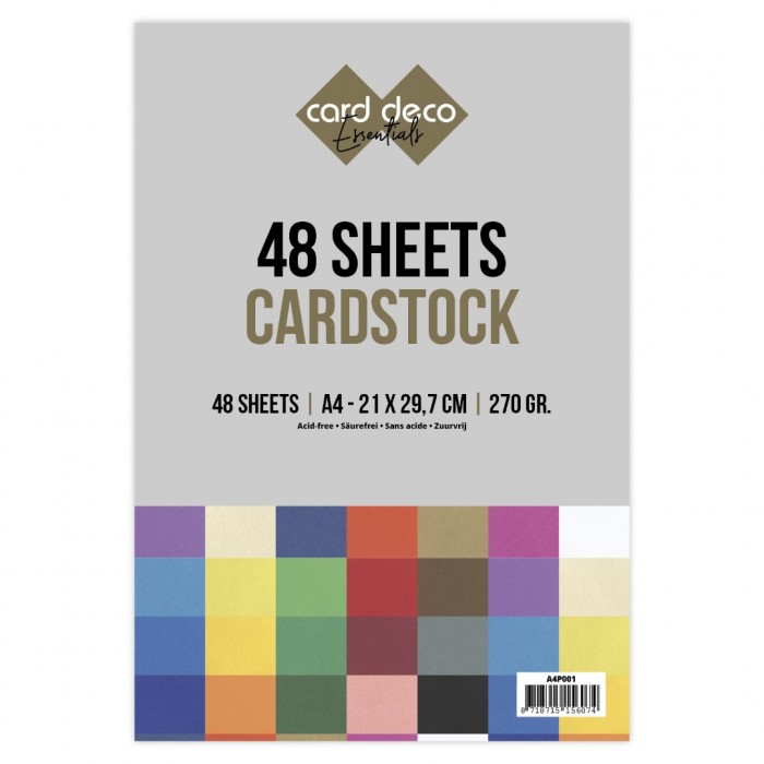 Jumbo glad kartonpakket - Card Deco - A4 - 48 Sheets