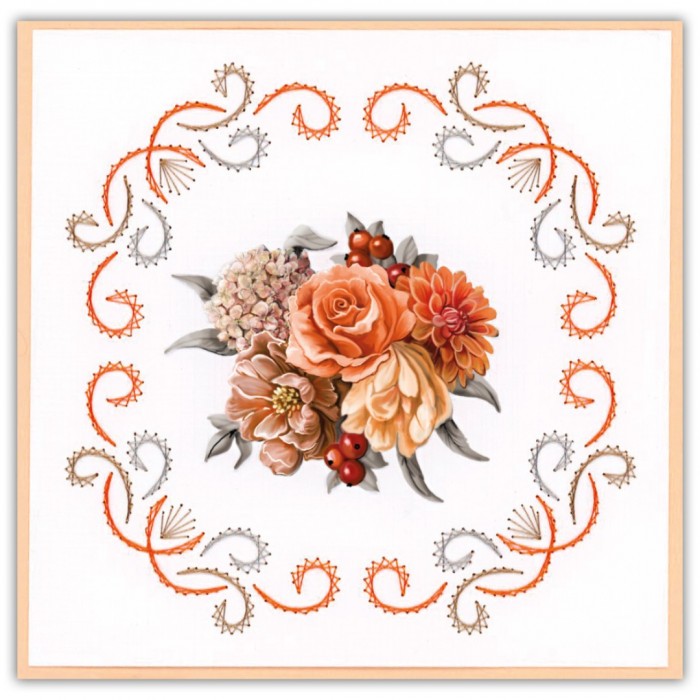 Stitch and Do 236 Yvonne Creations - Orange Floral