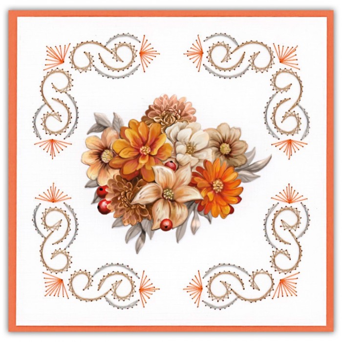 Stitch and Do 236 Yvonne Creations - Orange Floral