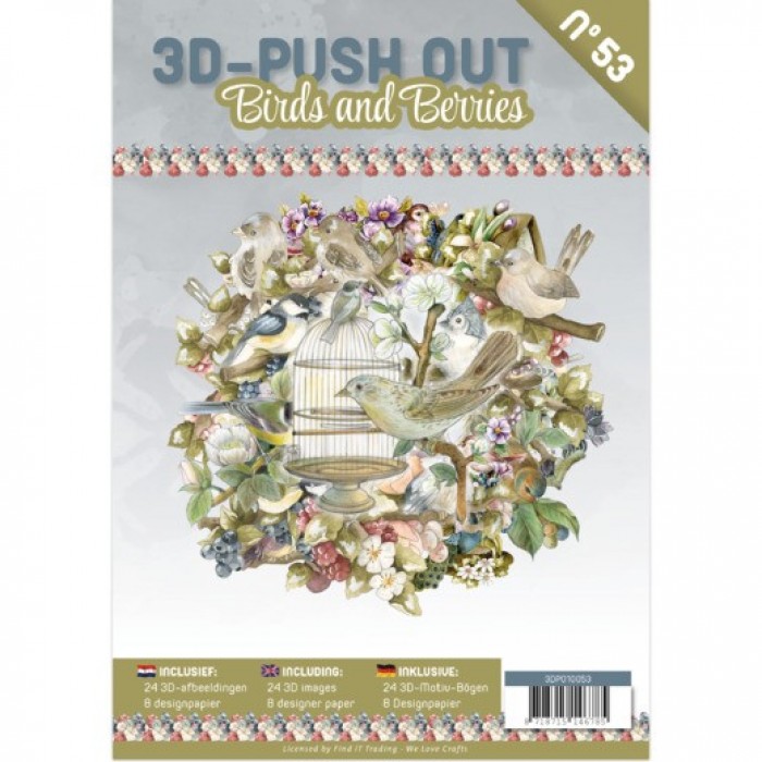 3D Push-Out Book 53 - Birds and Berries