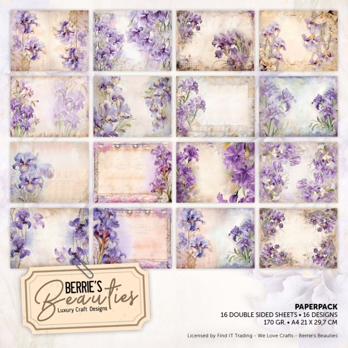 Paperpack - Berries Beauties - Purple Iris - A4