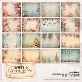 Paperpack - Berries Beauties - Shabby Chic Christmas - A4