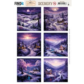 Scenery Push out - Berries Beauties - Purple Village - Square