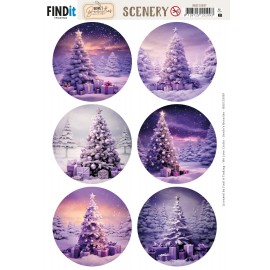 Scenery Push out - Berries Beauties - Purple Pines - Round
