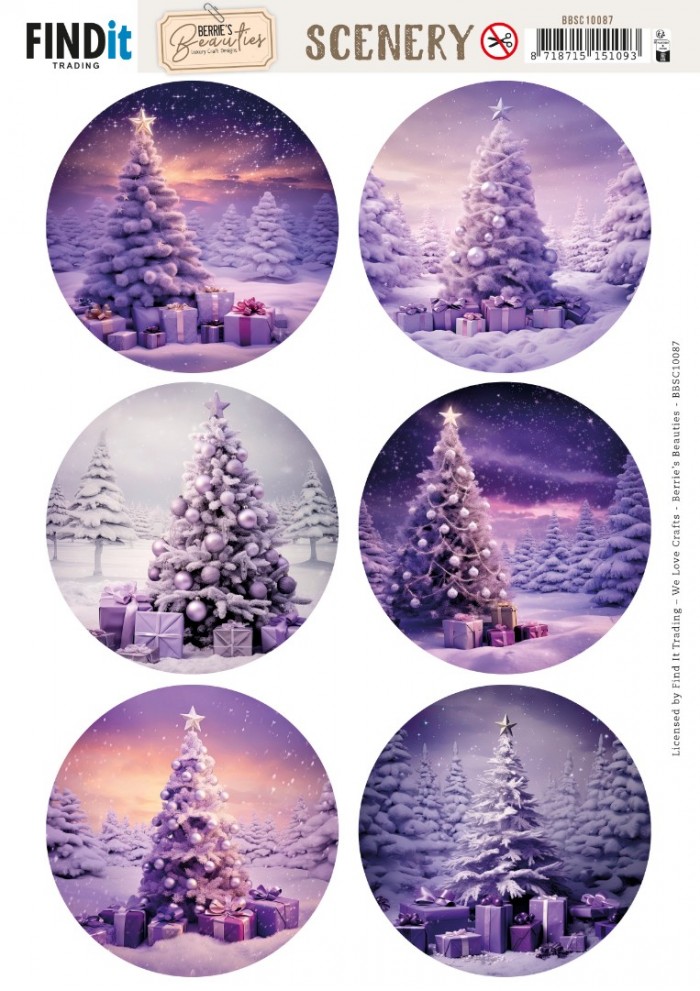 Scenery Push out - Berries Beauties - Purple Pines - Round