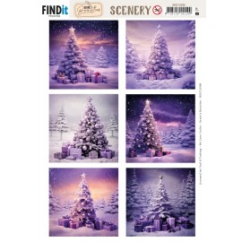 Scenery Push out - Berries Beauties - Purple Pines - Square