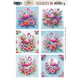 Scenery Push out - Berries Beauties - Flamingo - Square