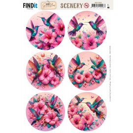 Scenery Push out - Berries Beauties - Celestial Hummers - Round