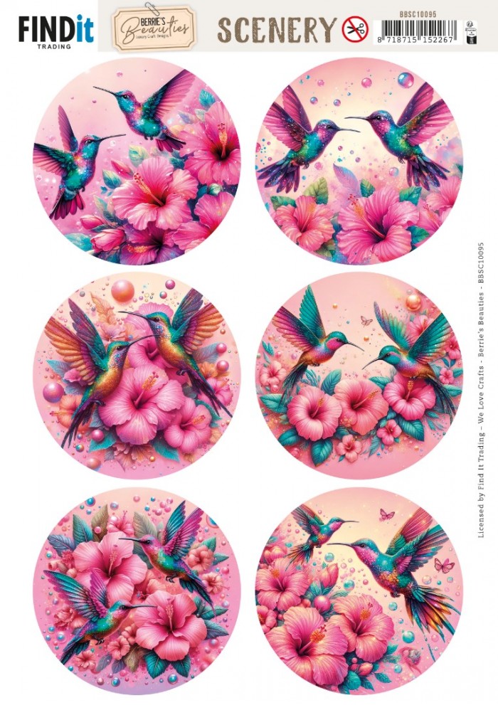 Scenery Push out - Berries Beauties - Celestial Hummers - Round