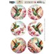 Scenery Push out - Berries Beauties - Lovely Hummingbirds - Round