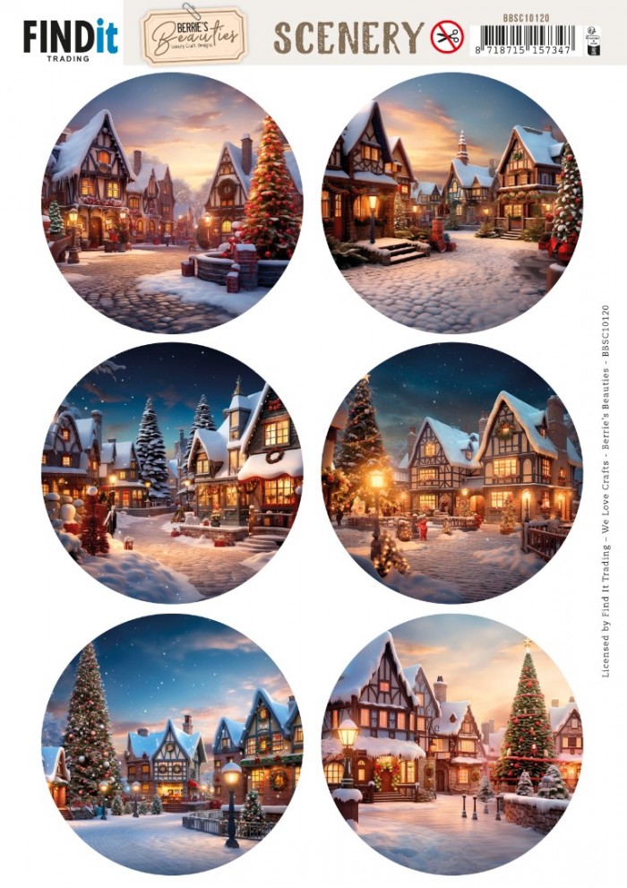 Scenery Push out - Berries Beauties - Magical Winter Village - Round
