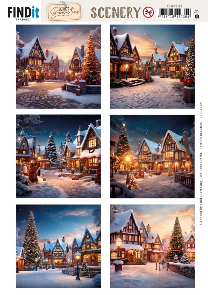 Scenery Push out - Berries Beauties - Magical Winter Village - Square