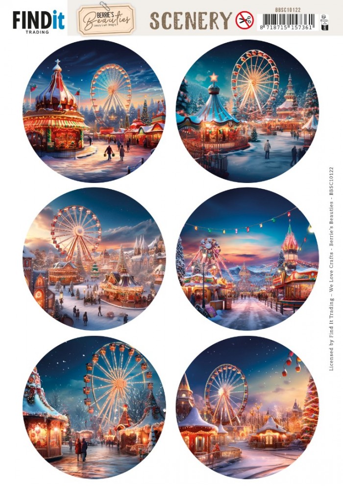 Scenery Push out - Berries Beauties - Snowy Winter Carnival - Round