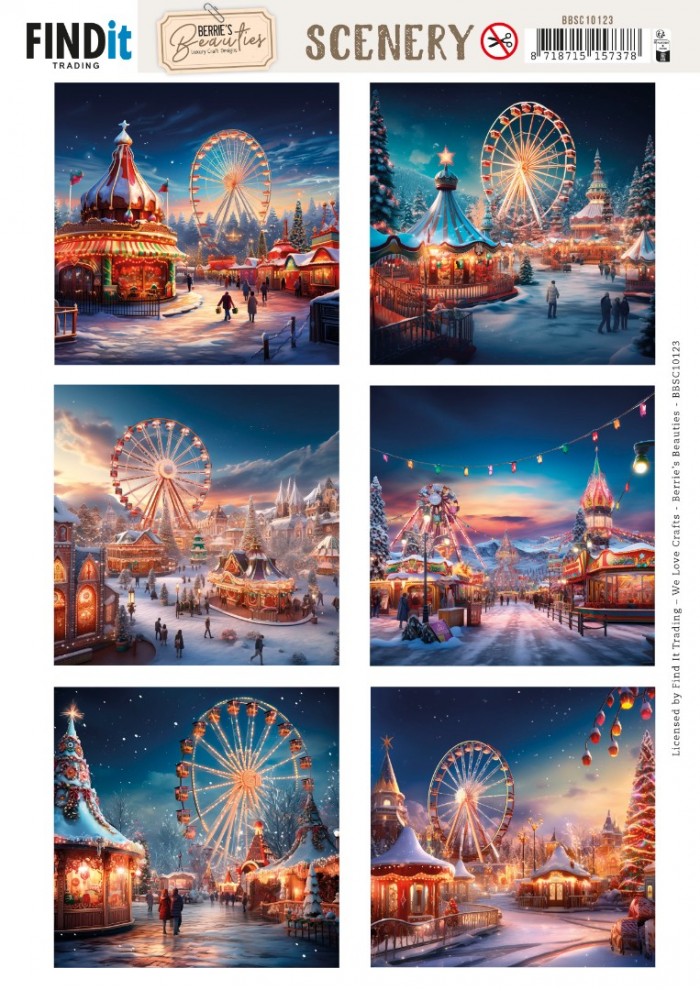 Scenery Push out - Berries Beauties - Snowy Winter Carnival - Square