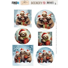 Scenery Push out - Berries Beauties - Christmas Sloth (Gratis vel HJ248)
