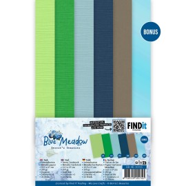 Linen Cardstock Pack - Berries Beauties - Blue Meadow - 4K