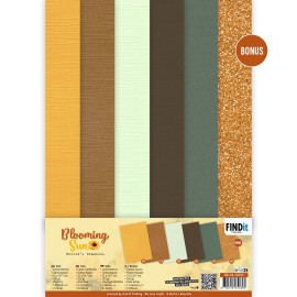 Linen Cardstock Pack - Berries Beauties - Blooming sun - A4