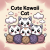 Findit Color - Coloring Book - Cute Kawaii Cat